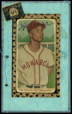 Picture, Helmar Brewing, T206-Helmar Card # 459, Willard BROWN, Hands behind, Kansas City Monarchs